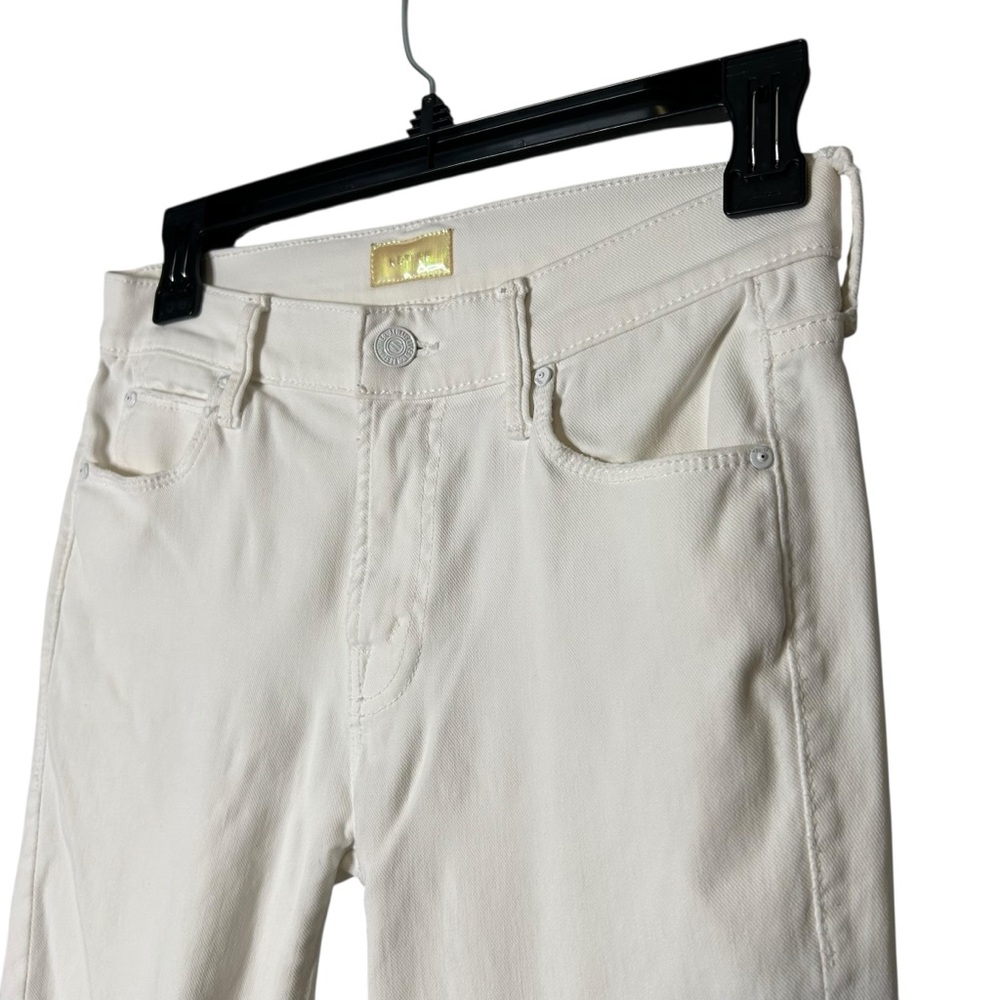 MOTHER The Charmer High Rise Skinny Jeans Glass Slipper White Size 25 - Picture 4 of 16